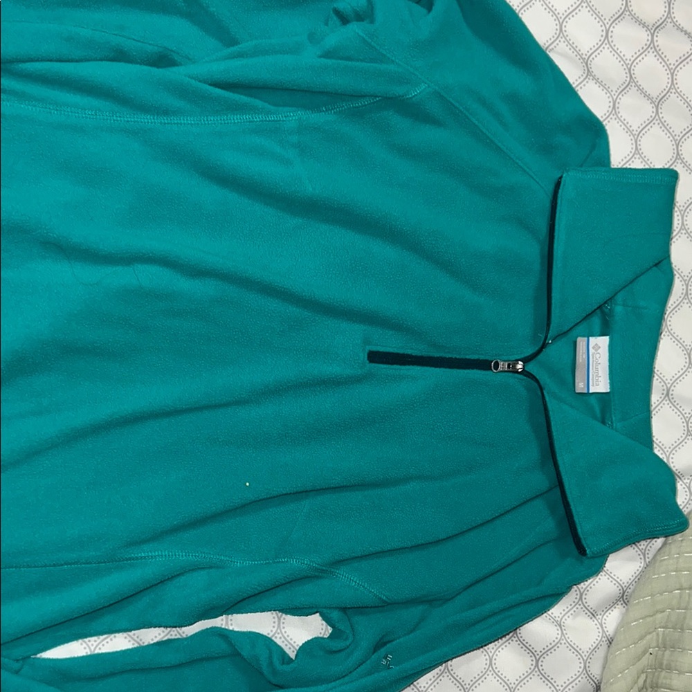 COLUMBIA Teal Quarter-Zip Pullover
